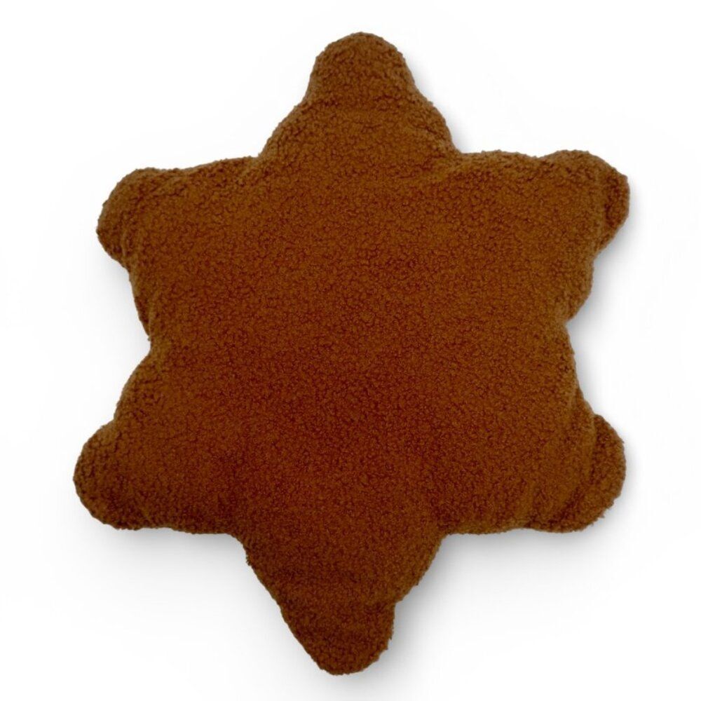 4Pc Gingerbread Man House Snowflake Boucle Sherpa Grandmacore Throw Pillows Set - Picture 7 of 10